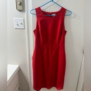 J. Crew Red Sheath Midi Dress